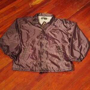 Tact Squad Dark Navy Flannel Lined Windbreaker "Coach Jacket" Sz L NWT